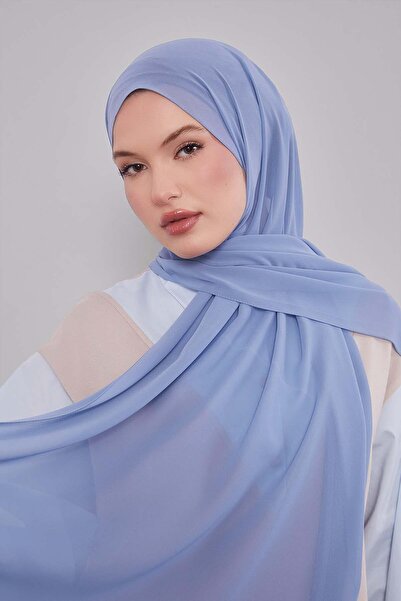 Levidor Denim Blue Lux Chiffon Shawl