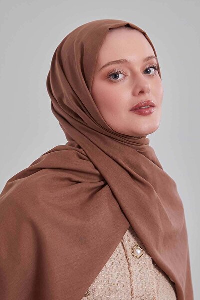 Levidor شال تينسل مسطح باللون البني