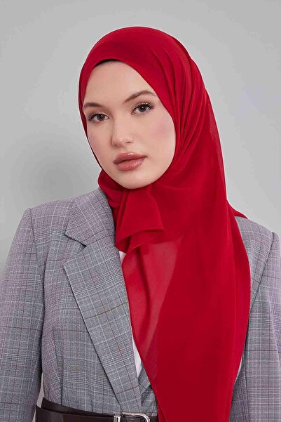 Levidor Red Lux Chiffon Shawl
