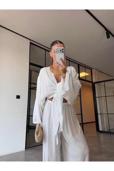 BB Bensu Buyruk Tie-Up Kimono Pants Set