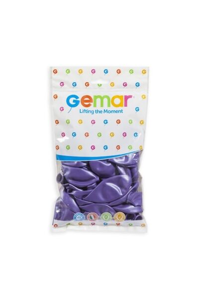 Gemar Set 100 baloane din latex, GM 120, Lavandă