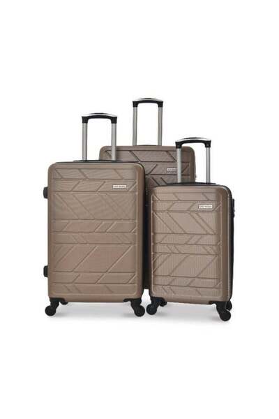 New Travel 3-Piece Trolley Luggage Set, Hard ABS Shell, 360° Spinner Wheels, ...