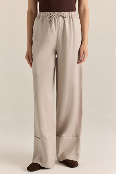 Adv Relaxed Fit Koyu Bej Kadın Pantolon