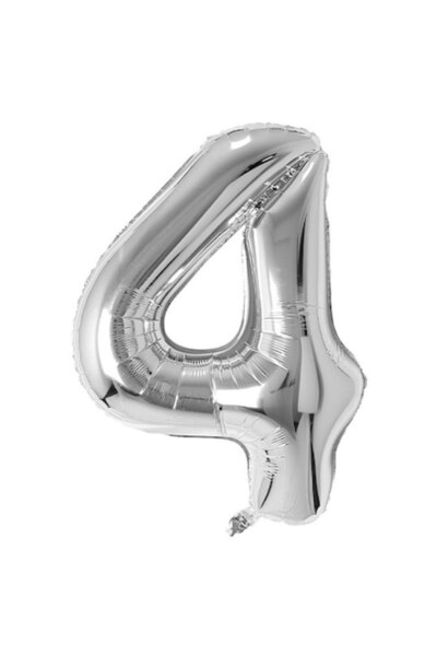 OEM Balon din folie număr, 102cm, Argintiu