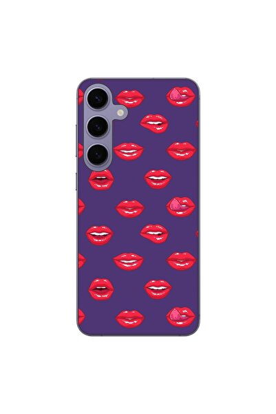 OEM Калъф, съвместим със Samsung Galaxy S24 Plus, силиконов гел TPU с десен н...