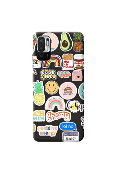 Other Xiaomi Redmi Note 10 Pro 5G Good vibes Black Colored Silicone TPU Θήκη