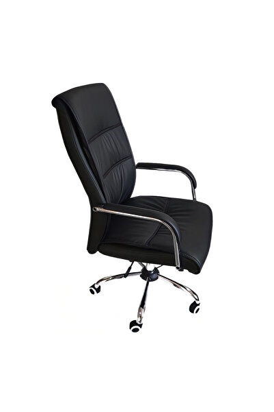 ArteLibre Καρέκλα Γραφείου PAISLEY Μαύρο PU 74x63x115-123εκ.