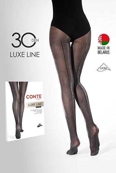Conte جوارب طويلة نسائية من LUXE LINE LUREX مع خياطة مقلدة