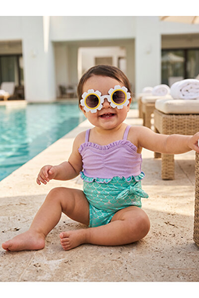 Betsey Johnson Little Mermaid UPF50+ Korumalı Kız Bebek Mayo