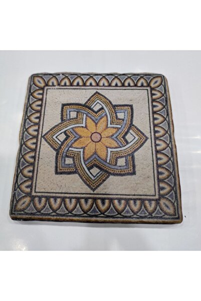 Şeker Portakalım Decorative Figured Special Size 20X20X1 cm Natural Stone Bat...