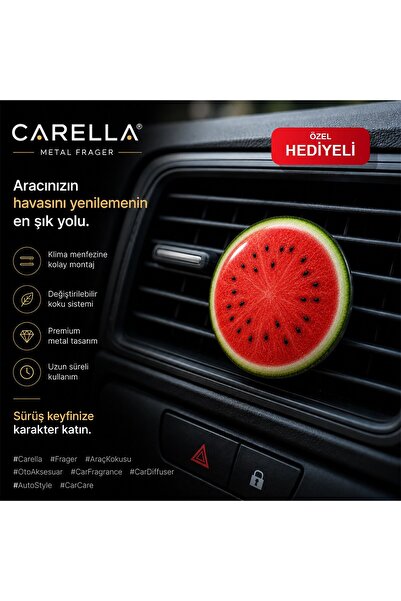 Watermelon Slice Metal Frager Fan Kokusu Klima Kokusu Oto Kokusu