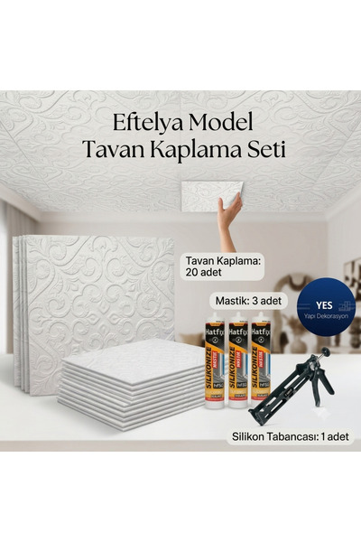 Genel Markalar 5m² Eftelya Model Tavan Kaplama Seti