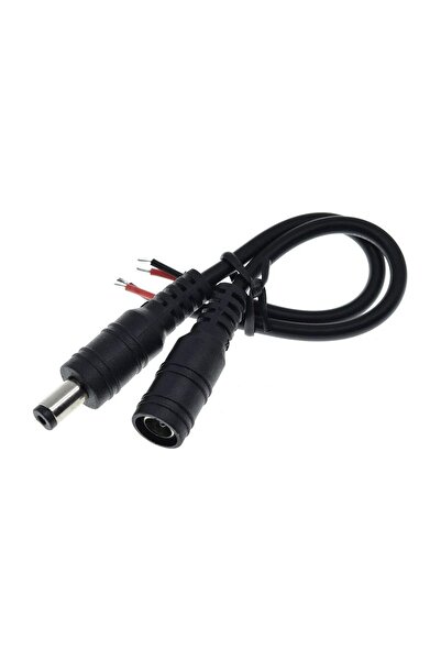 Generic Σετ Βυσμάτων DC 5.5x2.1mm Αρσενικό + Θηλυκό με Καλώδιο (Pigtail)
