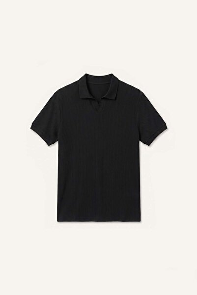 DeFacto Regular Fit Short Sleeve Black Polo T-Shirt I2488Ax26Hs