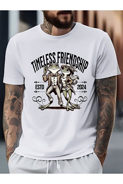 212Wear 180G Pure Round Neck T-Shirt One-Sided Print, Featuring an Eternal Fr...