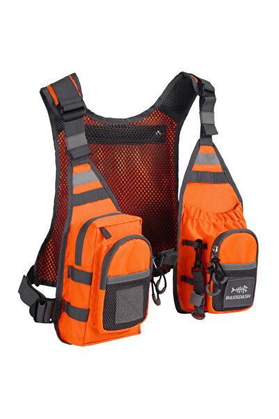 Choice3 سترة صيد السمك خفيفة الوزن للغاية من Orange Bassdash FV08 للرجال والن...