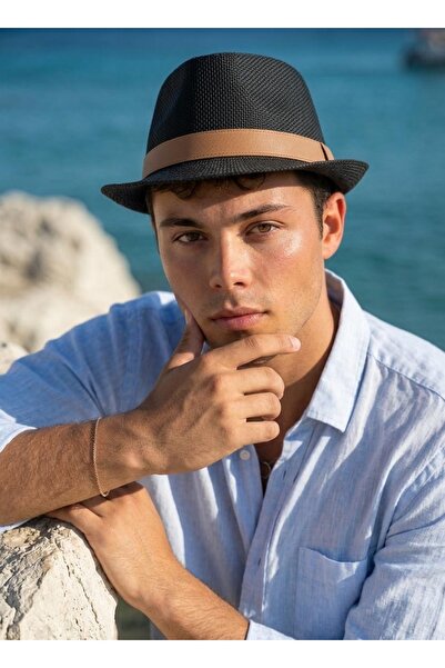 LAGRANZE Breathable Porous Mesh Fedora Men's Straw Hat