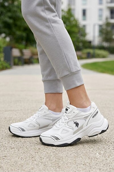 U.S. Polo Assn. أحذية رياضية نسائية بيضاء