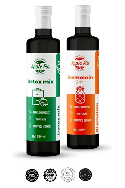 applepiefoods Apple Pie Bromelain Mix 250 Ml, Detoks Mix 250 ml