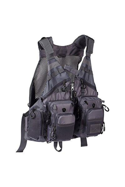 Choice1 D75 Grey Bassdash Breathable Fishing Vest Outdoor Sports Fly Swimming...