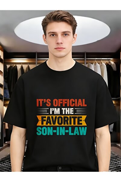 STITCHLY It's Official Favorite Son-in-law Funny Unique Spring Summer Tees Me...