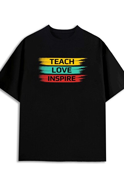 BASEPULSE Teach Love Inspire Lovers T Shirts T-shirt Men 180G 100% Cotton Bla...
