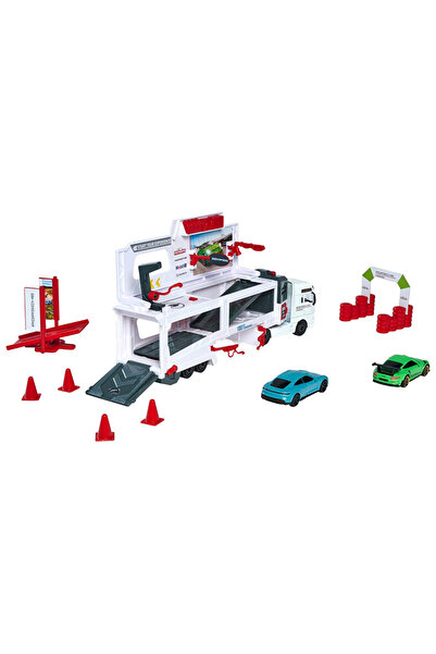 Majorette Set camion de transport auto MAN TGX cu 2 mașini de jucărie Porsche