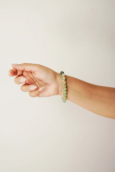 Orenda Design Prehnite Natural Stone Bracelet |   Healing and Inner Peace |  ...