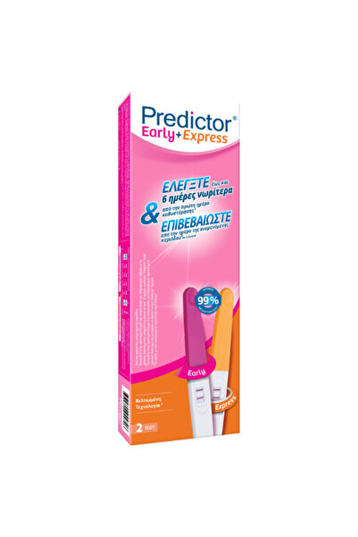 Predictor Early &amp; Express Διπλό Τεστ Εγκυμοσύνης, 2τεμ