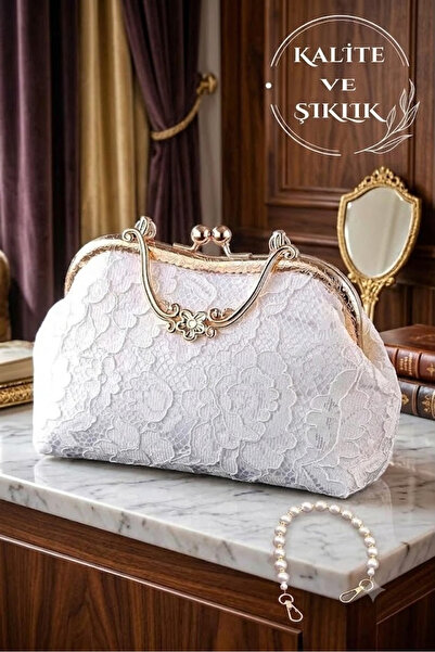 ZEYYMODA French Lace Quality and Elegance Bridal Bag and Women's Shoulder Bag...