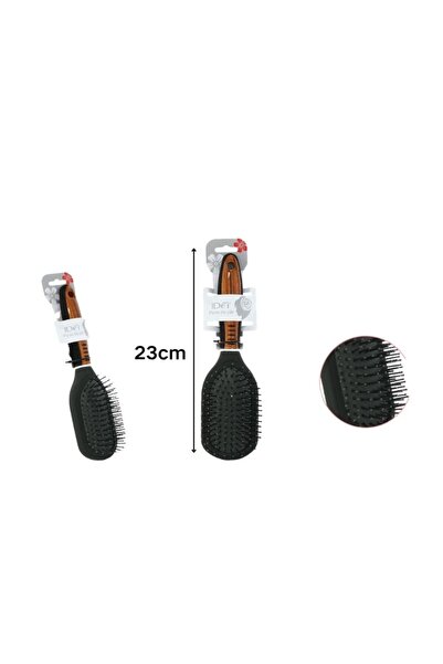 idei Perie ovală cu pernă amortizantă 23cm mâner imitație lemn, peri cu cap r...