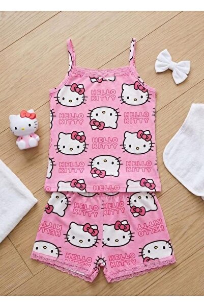 ARBİ kids Devojčički Hello Kitty komplet pidžame sa šortama na tregerima