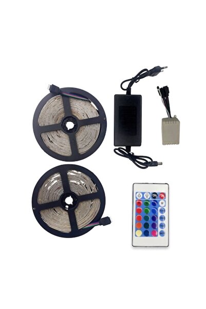 HAPPY JOKER Kit bandă LED, 10 metri, SMD RGB 5050, Transformator 3A, IP20-IP6...