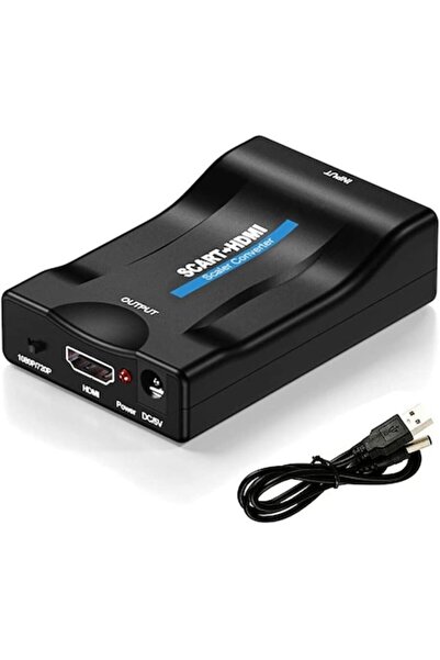 FUIENKO Adaptor HDMI SCART, Convertor HDMI la Scart, Video Audio 720/1080P, C...