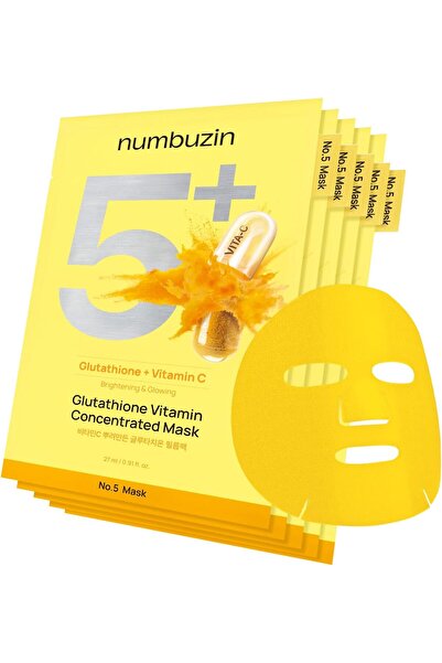 Numbuzin No.5+ Glutathione Vitamin Concentrated Mask (5Ea) 27ml