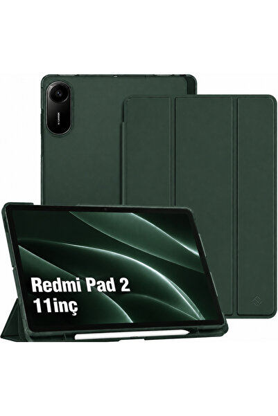 UnDePlus Xiaomi Redmi Pad 2 11inç 2025 Kılıf Flip Cover Kalem Bölmeli PC Case