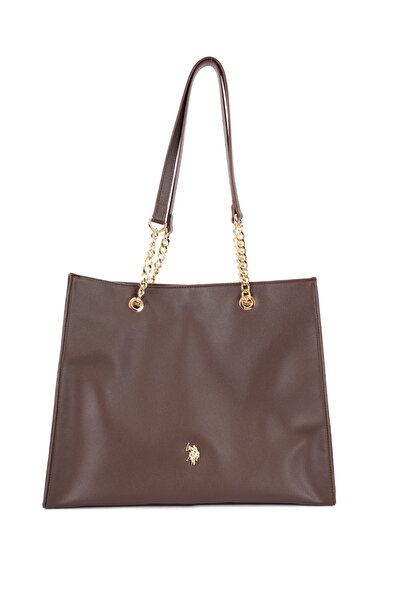 U.S. Polo Assn. حقيبة كتف نسائية بنية اللون Us26591
