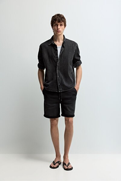 LEFTIES Jogger denim bermuda