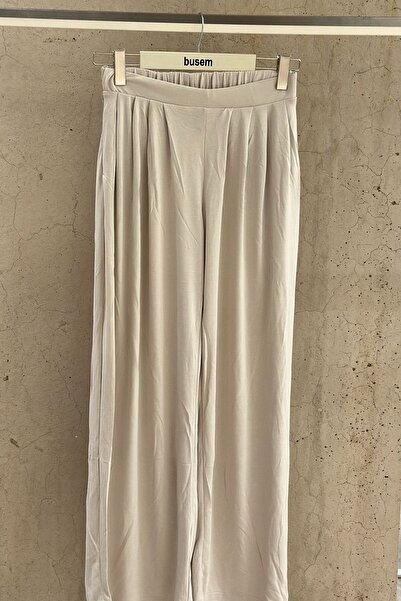 Hiccup Busem Pleated Wide-Leg Pants with Pockets