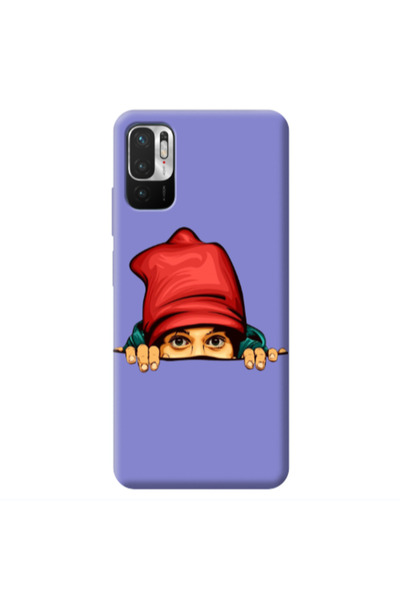 Other Xiaomi Redmi Note 10 Pro 5G Hidden Girl Purple Colored Silicone TPU Θήκη