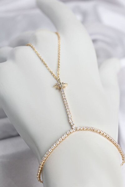 norsary Brass Gold Color Zircon Stone Polar Star Şahmeran