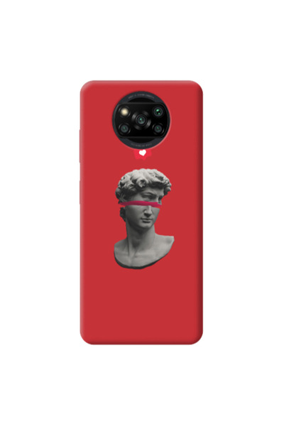 Other Xiaomi Poco X3 /X3 Pro Half statue Red Colored Silicone TPU Θήκη