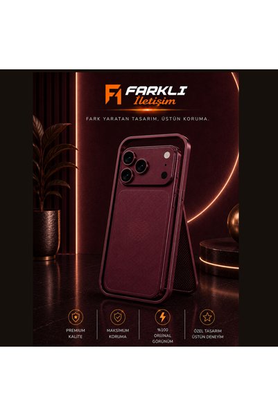 FARKLI İLETİŞİM iPhone 14 Pro 18 Pro Conversion Kit Back Cover + Aluminum Side Frame Premium Quality