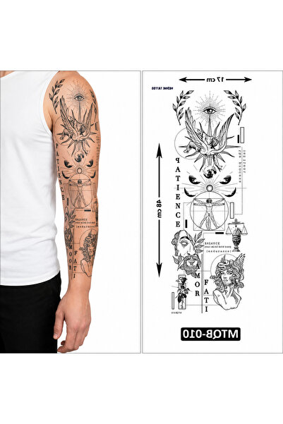 medink tattoo 2 Hafta kalıcı Tam Kol Kaplama Geçici Dövme Sticker Tattoo