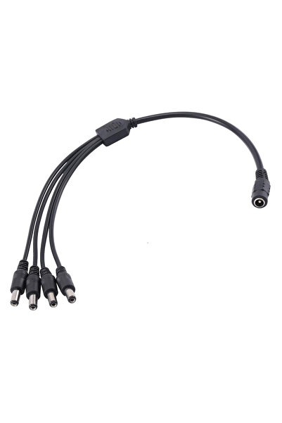 Folksafe splitter DC1F4M, 1 θηλυκό σε 4 αρσενικά, 5.5x2.1mm, 4τμχ