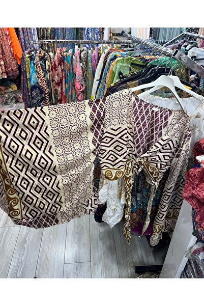 laviyonsa Etnik desen Otantik ithal ipek Bolero-kruvaze büstiyer STD34-46