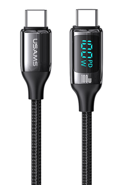 Usams καλώδιο USB Type-C US-SJ546, 100W/5A, 1.2m, μαύρο