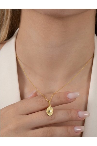 Nazellaa Steel Gold Vintage Coin Necklace