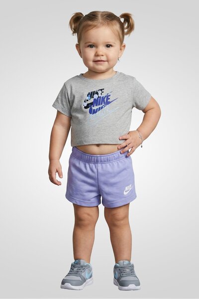 Nike Toddlers Girl 2 Pcs Graphic Print T-Shirt And Shorts Set, Multicolor