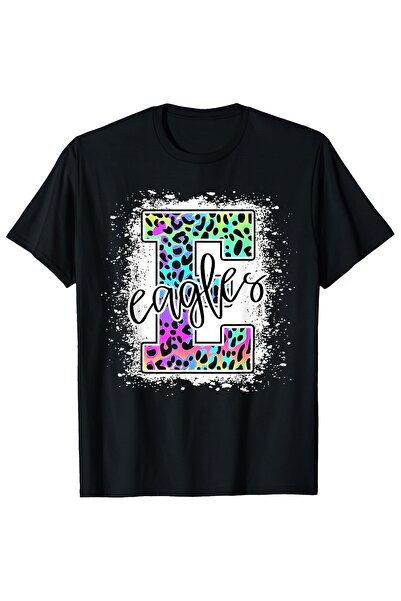 STITCHLY قميص قطني أسود للرجال - تصميم شعار النسر رقم 1، على طراز قميص كرة ال...
